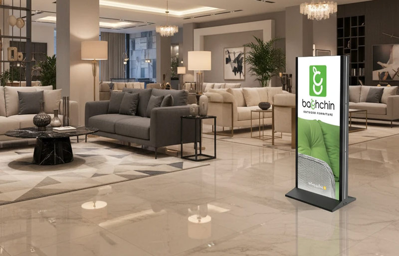 تابلو_لایت_باکس_ایستاده_سری_دایموند_یک_طرفه_و_دو_طرفه_فضای_داخلی