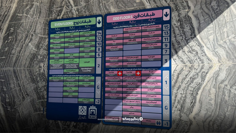 تابلوی-راهنما-طبقات-بیمارستان-حضرت-مهدی--فضای-بیرونی